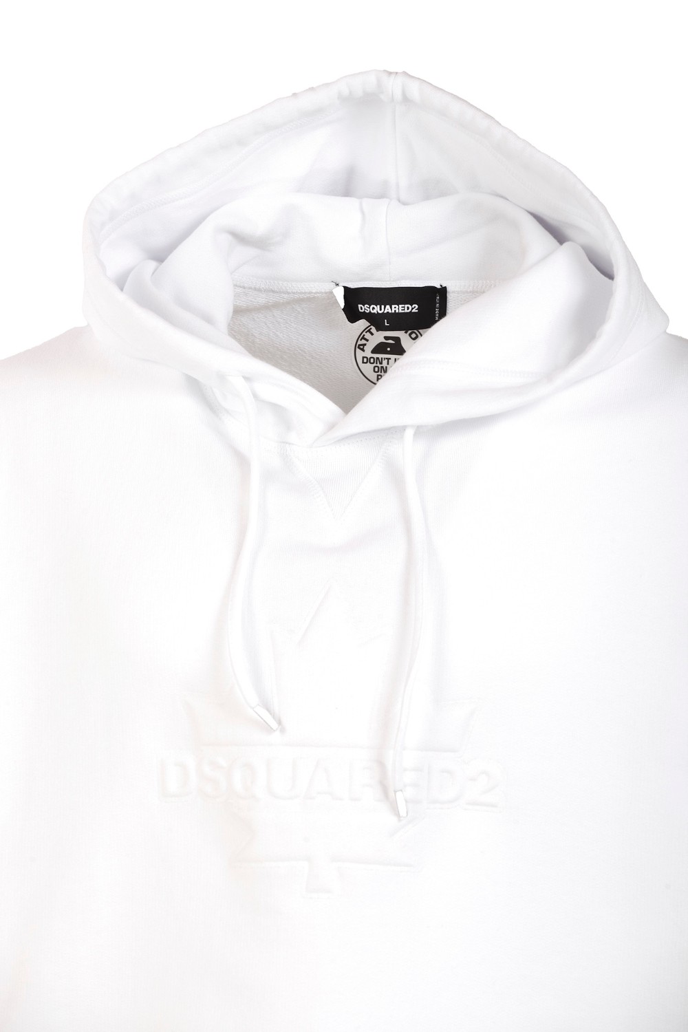 shop DSQUARED2  Felpa: DSQUARED2 felpa con cappuccio in cotone.
Vestibilità regular.
Lettering frontale "DSQUARED2" tono su tono.
Tasca frontale a canguro.
Cappuccio regolabile con coulisse.
Maniche lunghe.
Composizione: 100% cotone.
Fabbricato in Italia.. S74GU0776 S25551-100 number 1498084